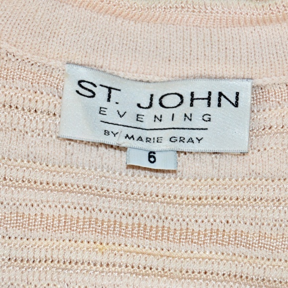 St. John Evening Blush Santana Knit Blazer – Swarovski Crystal Buttons –US made - Picture 13 of 13